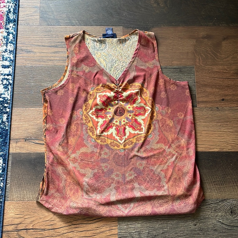 Women’s polyester tank top made in the USA size 18/20. Early 2000’s